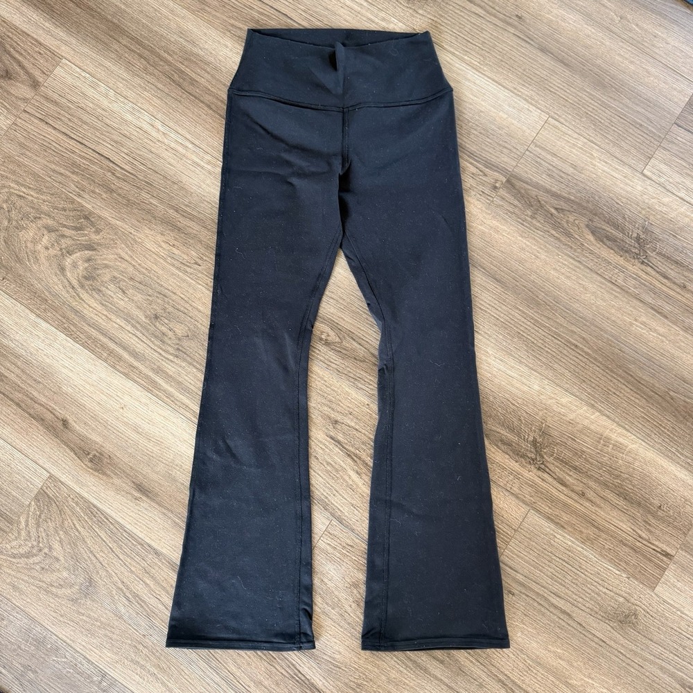 Alo Yoga Women's Airbrush High Waisted Bootcut Leggings 29" Sz Small Black